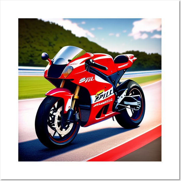 MotoGP Racing Motorcycle Poster Wall Art by BAYFAIRE